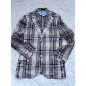 Sieg Madagascar men's sz. S plaid blazer. New w/out tags. Fabulous item